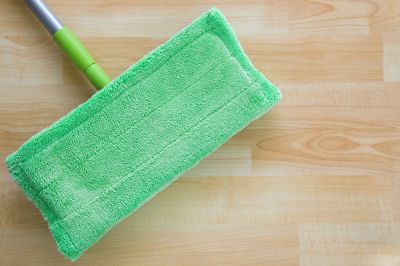 Use a Mop or Microfiber Product to Clean the Floor!